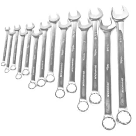 K-Tool International High Polish SAE Combination Wrench Set - 14 Pieces KTI41304